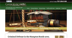 Desktop Screenshot of carterallenlaw.com
