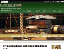Tablet Screenshot of carterallenlaw.com